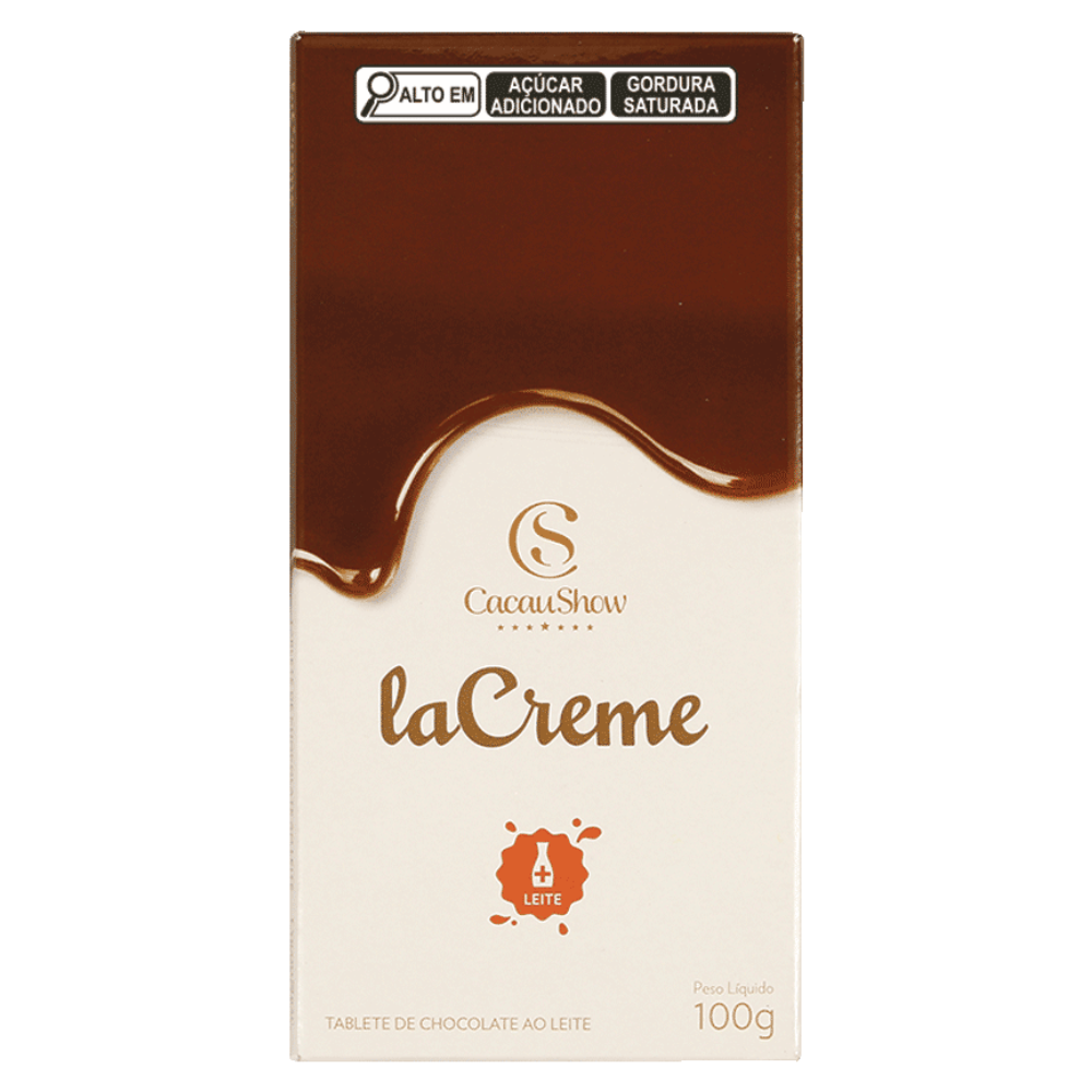 Barra de chocolate La Creme Cacau show 100g.