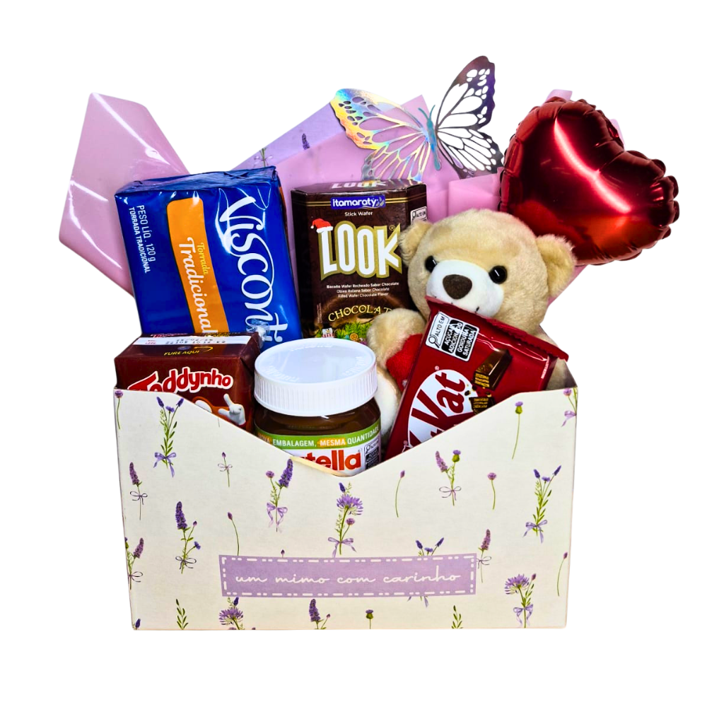 Mini Cesta Doce Carinho com Pel�cia