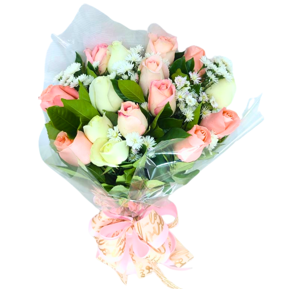 Buqu� Bicolor com 15 Rosas 